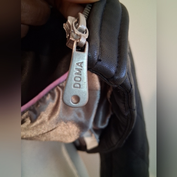 Doma Genuine Leather Quilted Bomber Jacket Size Small - Picture 4 of 10